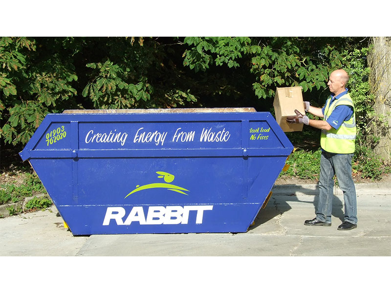 6 yard builder skip from Rabbit Skip Hire Sussex