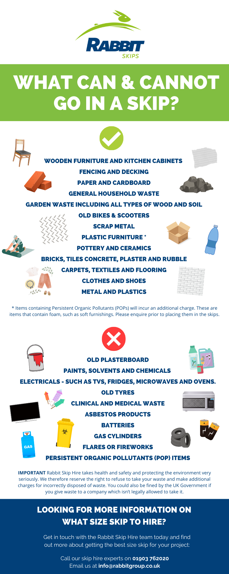 What can & cannot go in a skip What can & cannot go in a skip