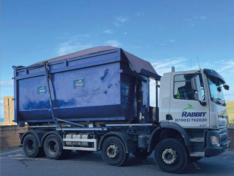 Commercial roll on roll off skip hire in Sussex